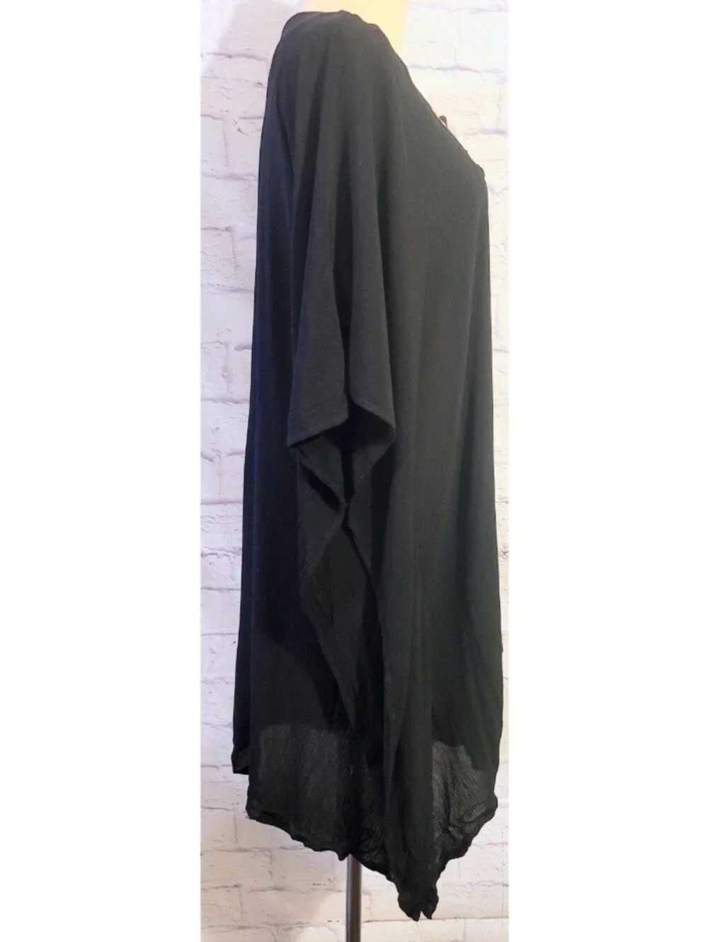 Women's Blanca Resortwear Cover Up Dress Size Medium Black Lace Up V-Neck